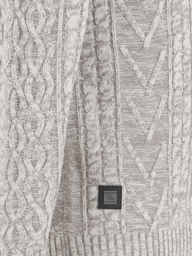 Pull col zippé gris chiné homme - Rms 26