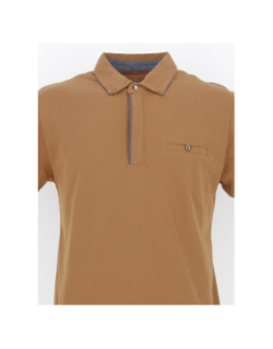 Polo gana marron camel homme - Benson & Cherry