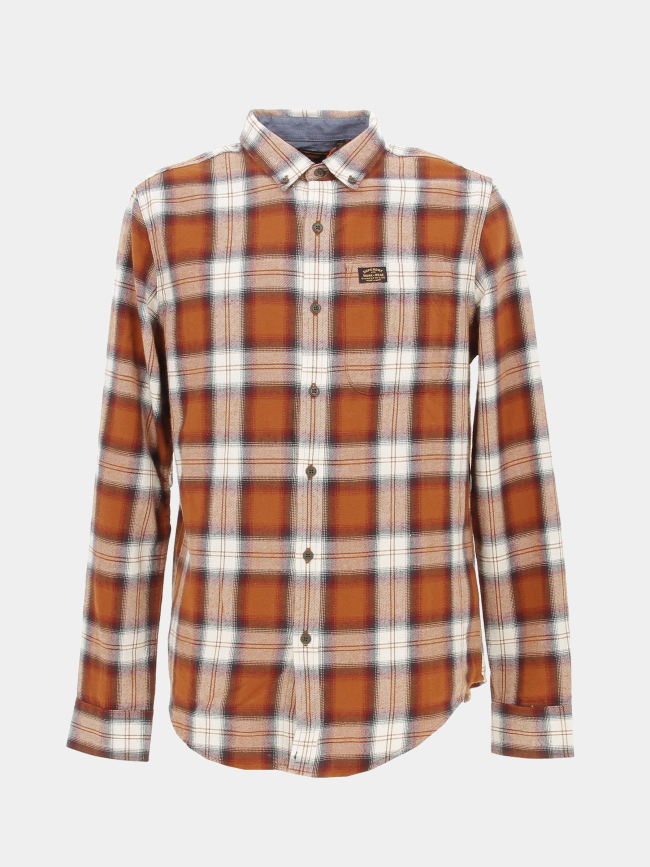 Chemise à carreaux vintage lumberjack orange homme - Superdry