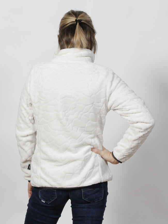 Veste polaire lauziere blanc femme - Angele Sportswear