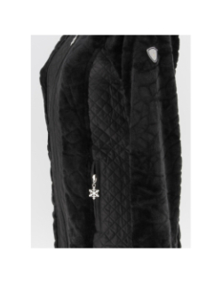 Veste polaire bi-matière vienne noir femme - Angele Sportswear