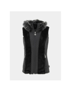 Veste polaire sans manche vienne noir femme - Angele Sportswear