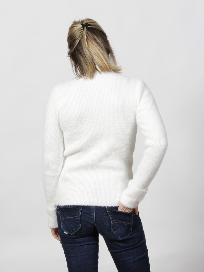 Pull col montant morik blanc femme - Morgan