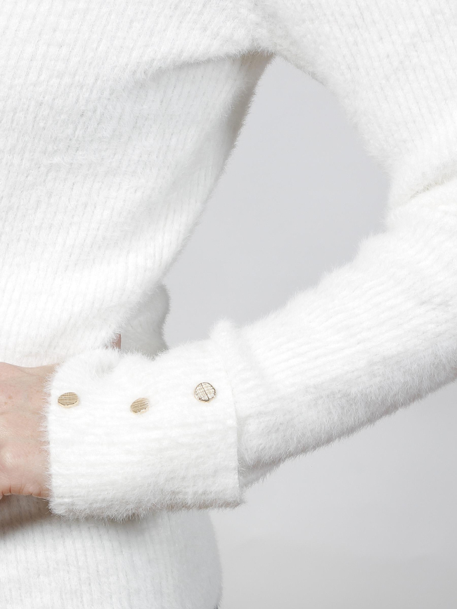 Pull col montant morik blanc femme - Morgan