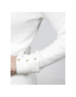 Pull col montant morik blanc femme - Morgan