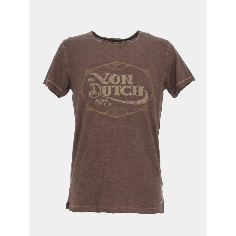 T-shirt tee retro marron - Von Dutch