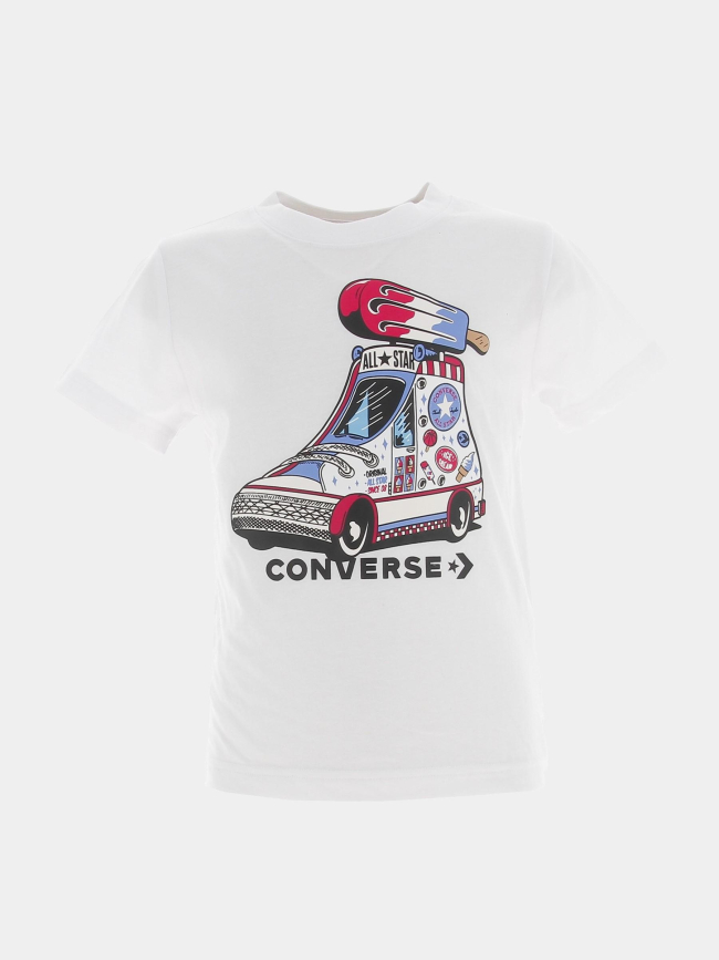 Ensemble short/t-shirt truck blanc garçon - Converse