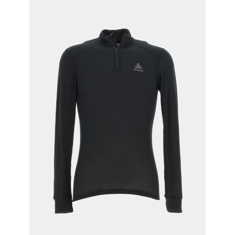T-shirt manche longue col zippé warm noir homme - Odlo