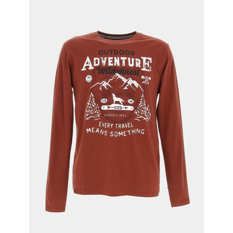T-shirt manches longues brique bordeaux homme - Rms 26