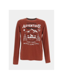 T-shirt manches longues brique bordeaux homme - Rms 26