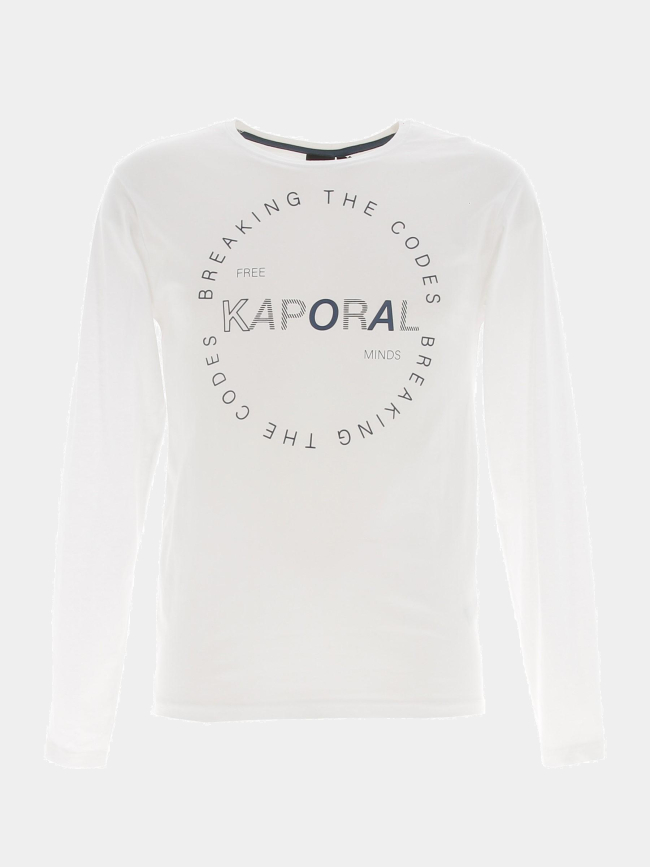 T-shirt manches longues modinb12 blanc garçon - Kaporal