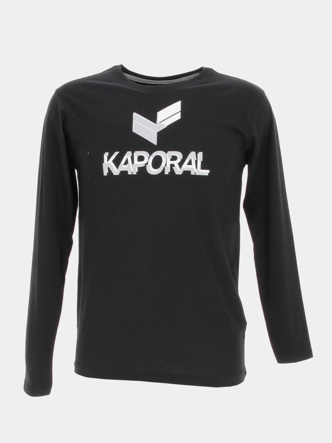 T-shirt manches longues matty noir garçon - Kaporal