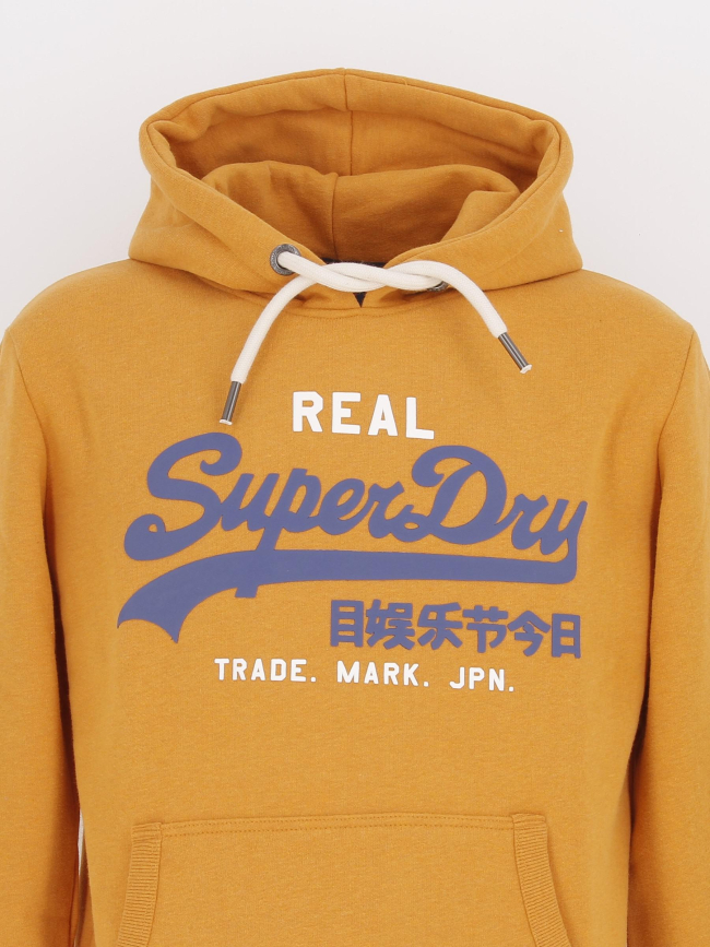 Sweat à capuche vintage camel homme - Superdry