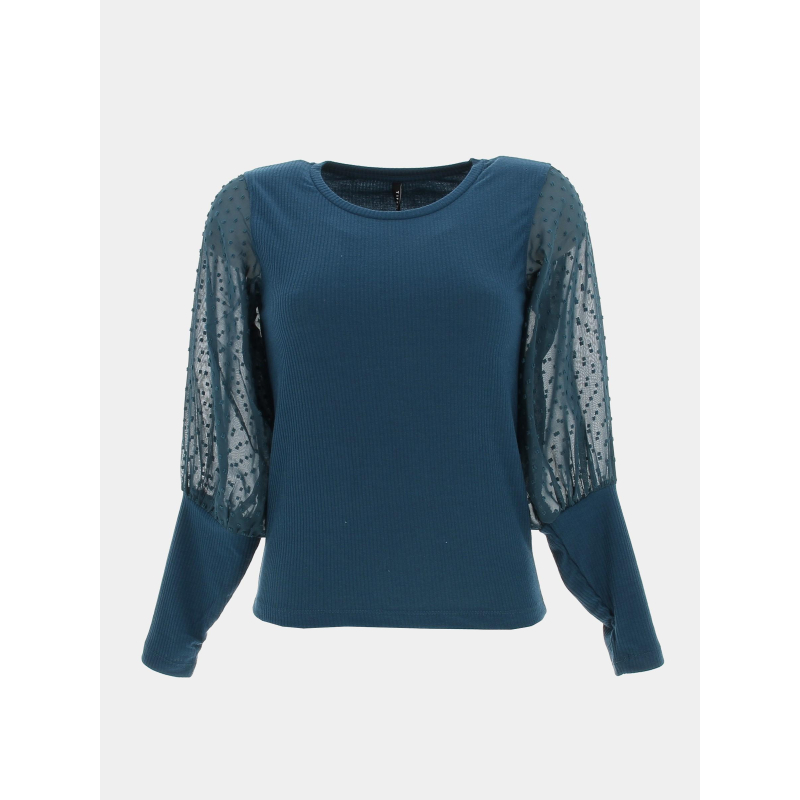 Top manche longue chicago bleu femme - Tiffosi