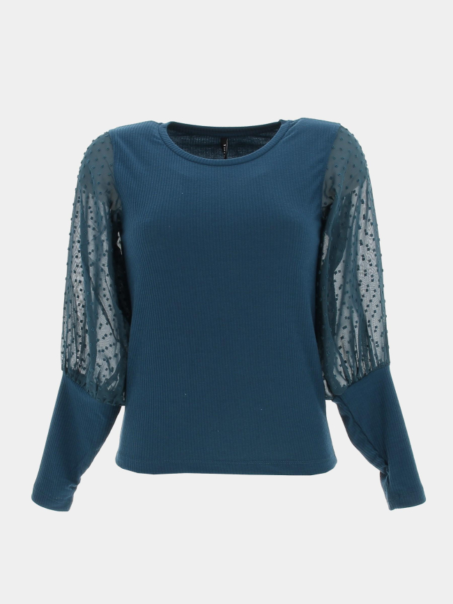 Top manche longue chicago bleu femme - Tiffosi