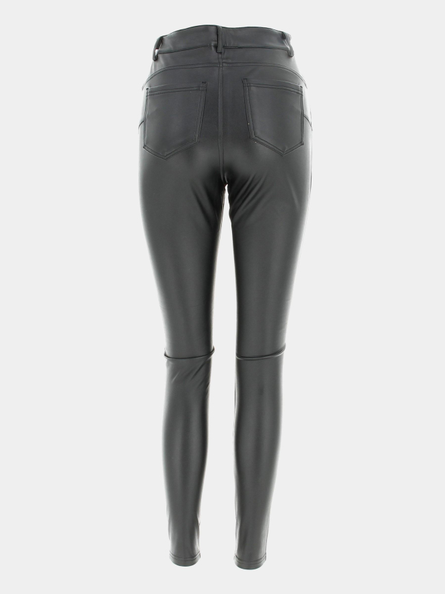Pantalon slim enduit nico noir femme - Tiffosi