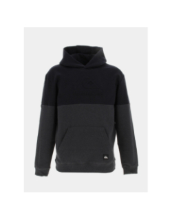 Sweat à capuche emboss noir garçon - Quiksilver