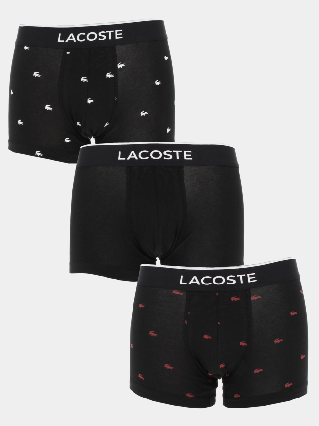 Pack 3 boxers motifs noir homme - Lacoste