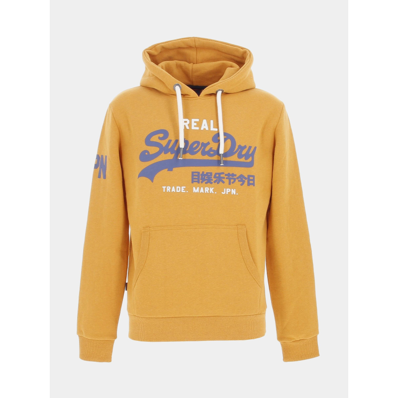 Sweat à capuche vintage camel homme - Superdry