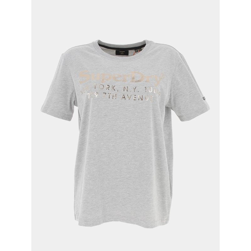 T-shirt vintage venue gris femme - Superdry