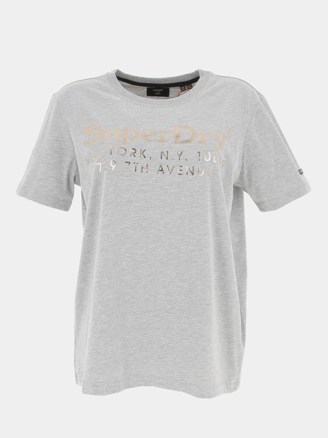 T-shirt vintage venue gris femme - Superdry