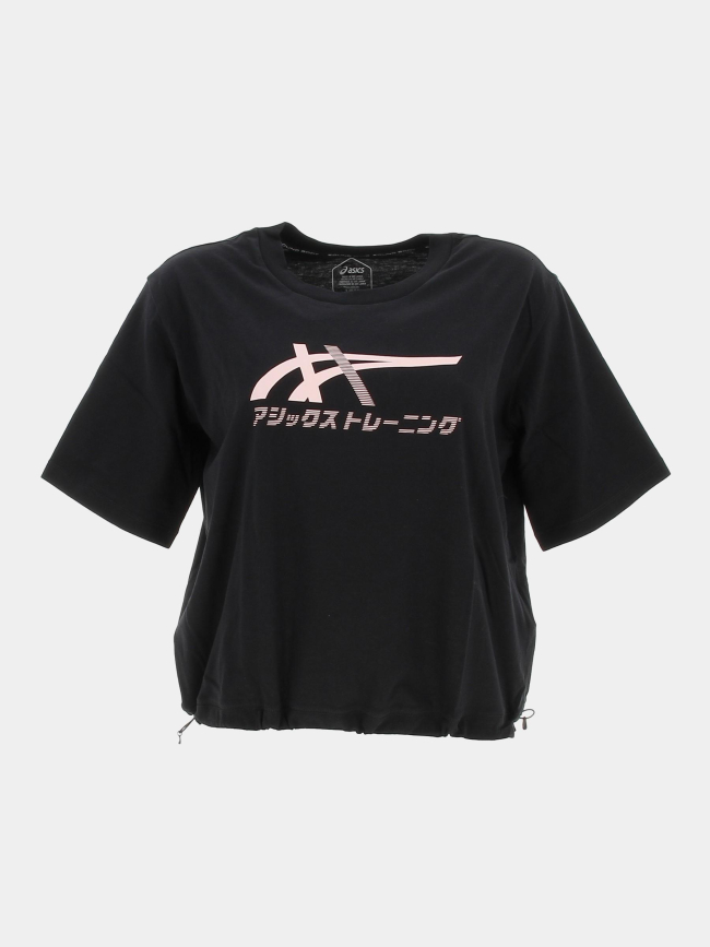 T-shirt de sport crop tiger noir femme - Asics