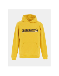 Sweat à capuche all lined jaune garçon - Quiksilver