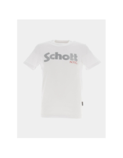 T-shirt sérigraphie logo blanc homme - Schott NYC