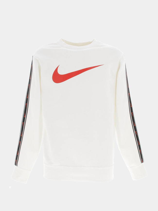 Sweat nsw repeat fleece crew blanc homme - Nike