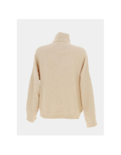 Pull ample col roulé leora beige femme - La Petite Etoile