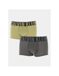 Pack 2 boxers taille basse gris/kaki homme - Calvin Klein