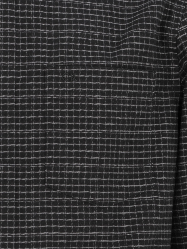 Chemise à carreaux flannel noir homme - Calvin Klein
