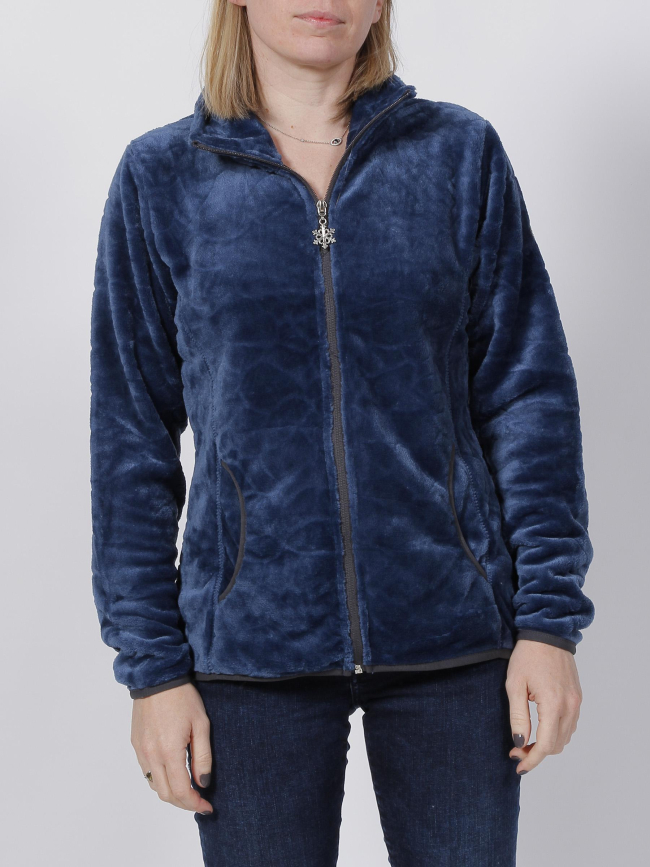 Veste polaire lauziere bleu marine femme - Angele Sportswear