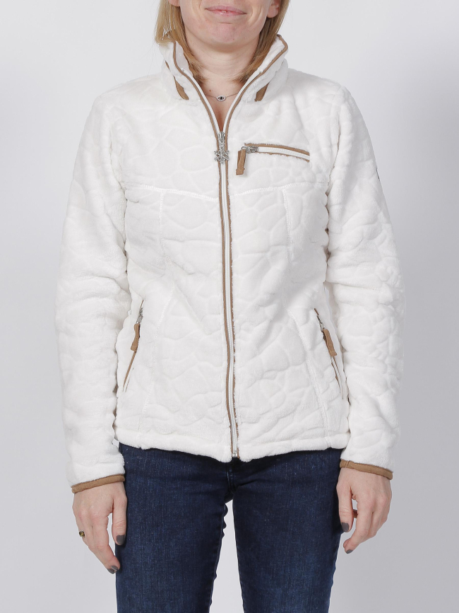 Gilet polaire innsbruck blanc femme - Angele Sportswear