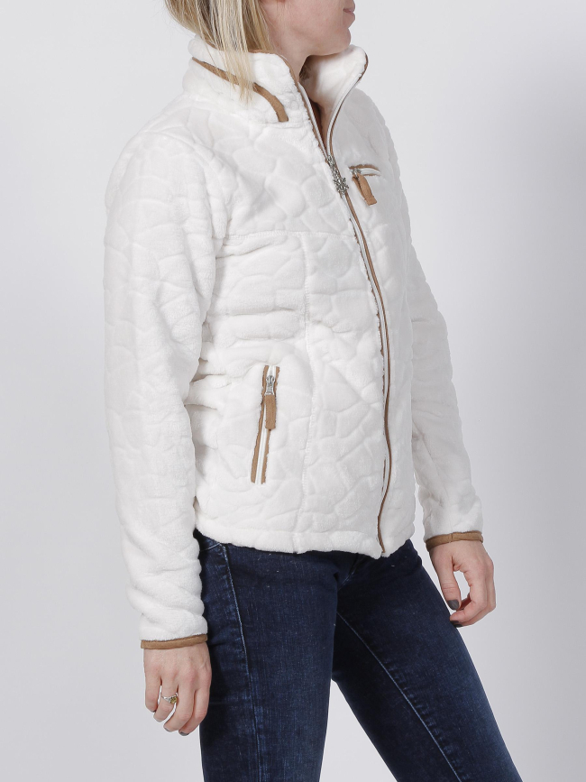 Veste polaire innsbruck blanc femme - Angele Sportswear