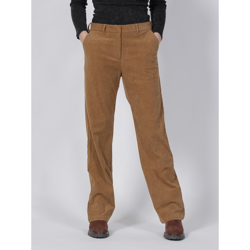 Pantalon wideleg felon camel femme - La Petite Etoile
