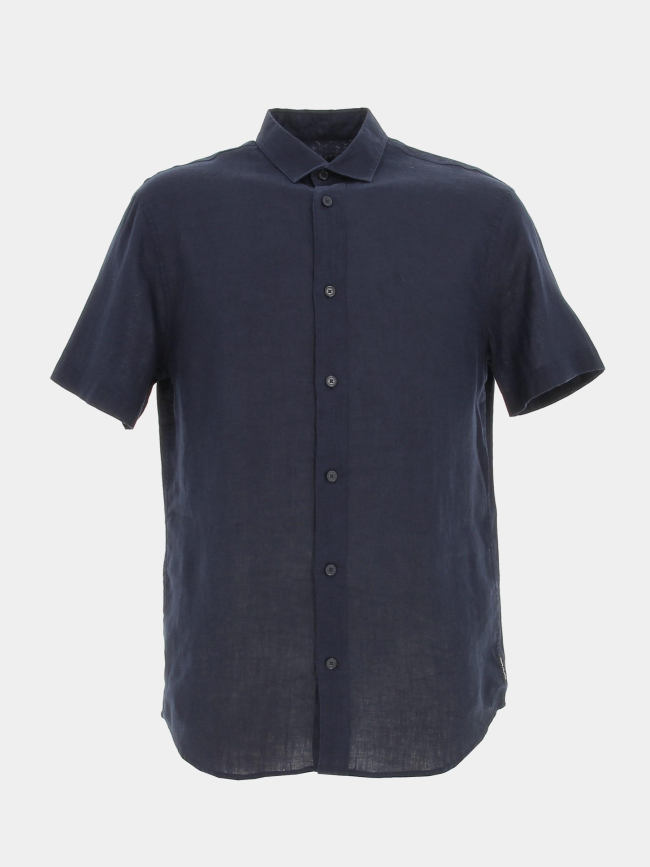 Chemise manche courte bleu marine homme - Armani Exchange