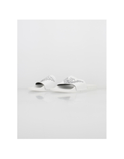 Claquettes large logo blanc homme - Emporio Armani