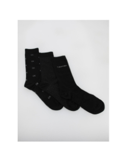 Coffret 3 paires de chaussettes lux noir homme - Calvin Klein