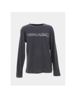 T-shirt manches longues clap bleu marine garçon - Teddy Smith