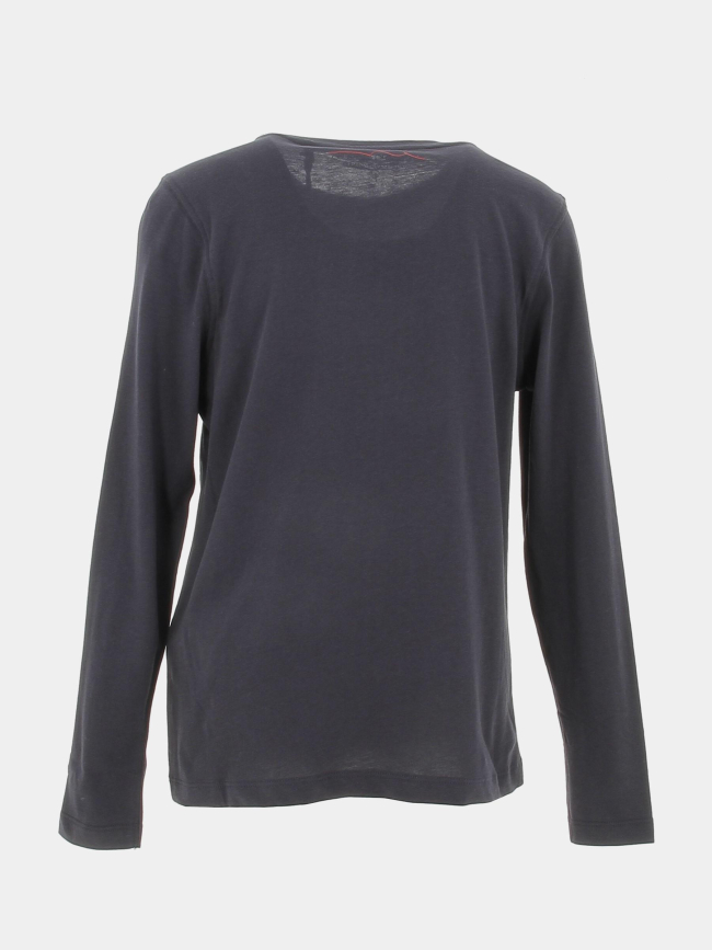 T-shirt manches longues clap bleu marine garçon - Teddy Smith