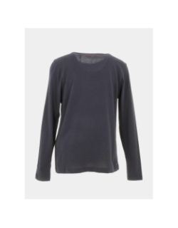 T-shirt manches longues clap bleu marine garçon - Teddy Smith