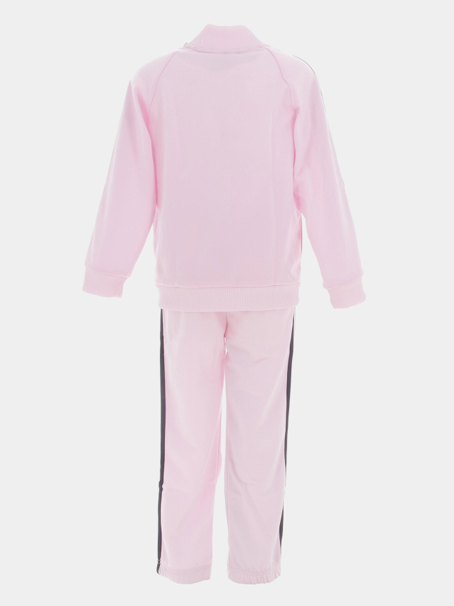 Survêtement veste jogging 3 bandes rose enfant - Adidas