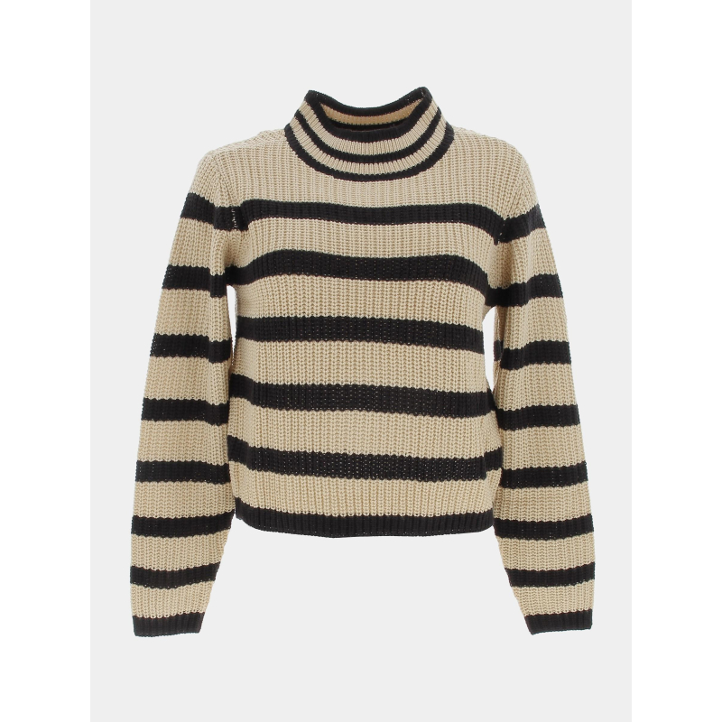 Pull justy eva rayé beige femme - JDY
