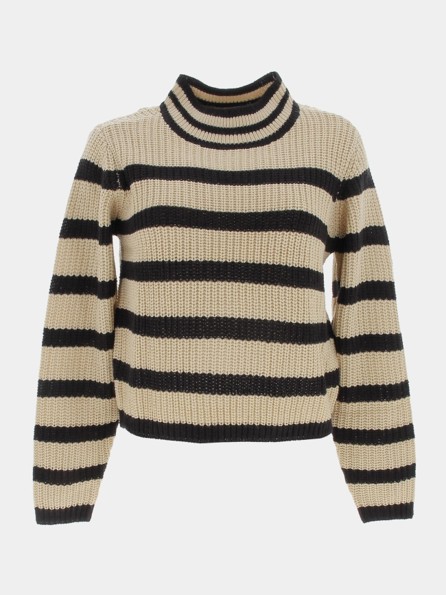 Pull justy eva rayé beige femme - JDY
