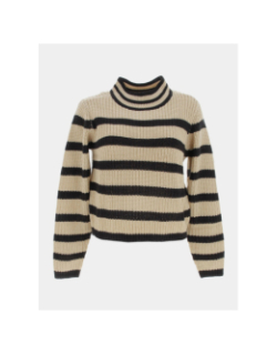 Pull justy eva rayé beige femme - JDY
