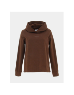 Sweat à capuche micro logo essential marron femme - Calvin Klein