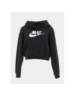 Sweat à capuche crop nsw club noir femme - Nike