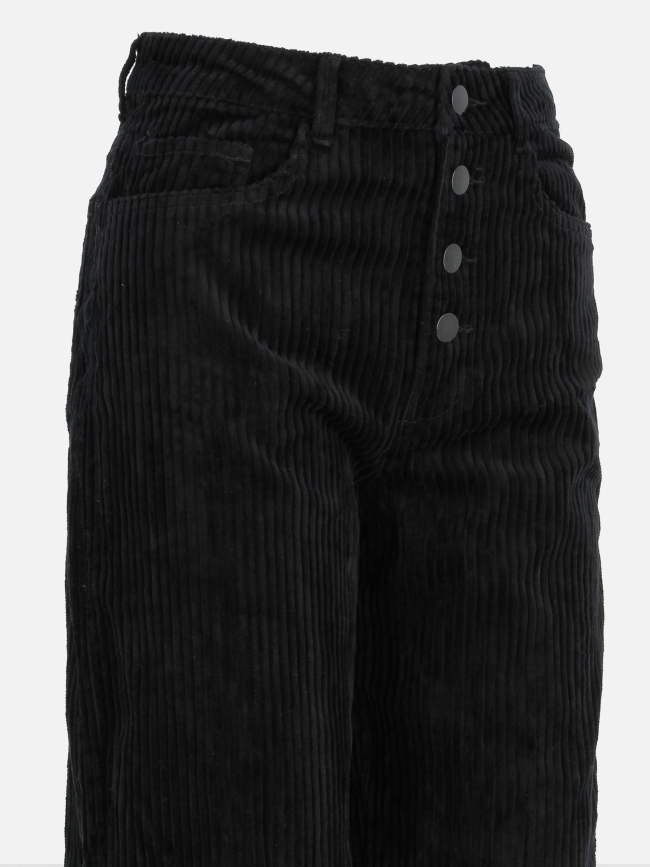 Pantalon taille haute velours kathy noir femme - Véro Moda