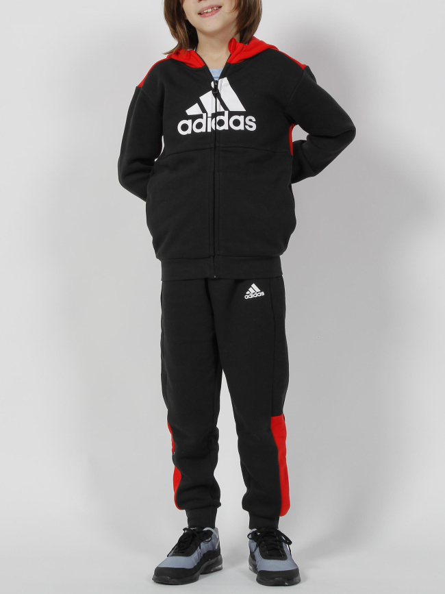 Survêtement sport veste pant noir garçon - Adidas